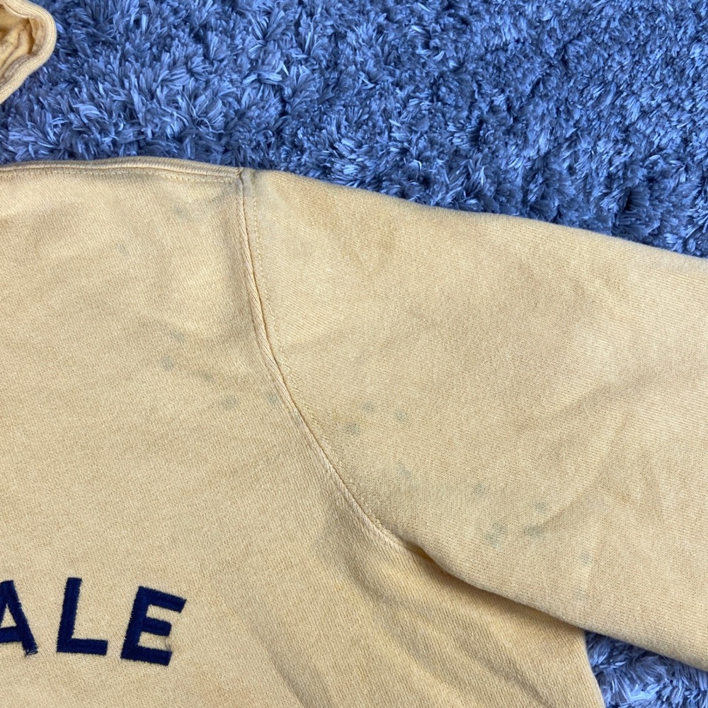 Vintage Aeropostale Hoodie Mens S Yellow Varsity Team Pullover Sweatshirt Y2k - Picture 7 of 9